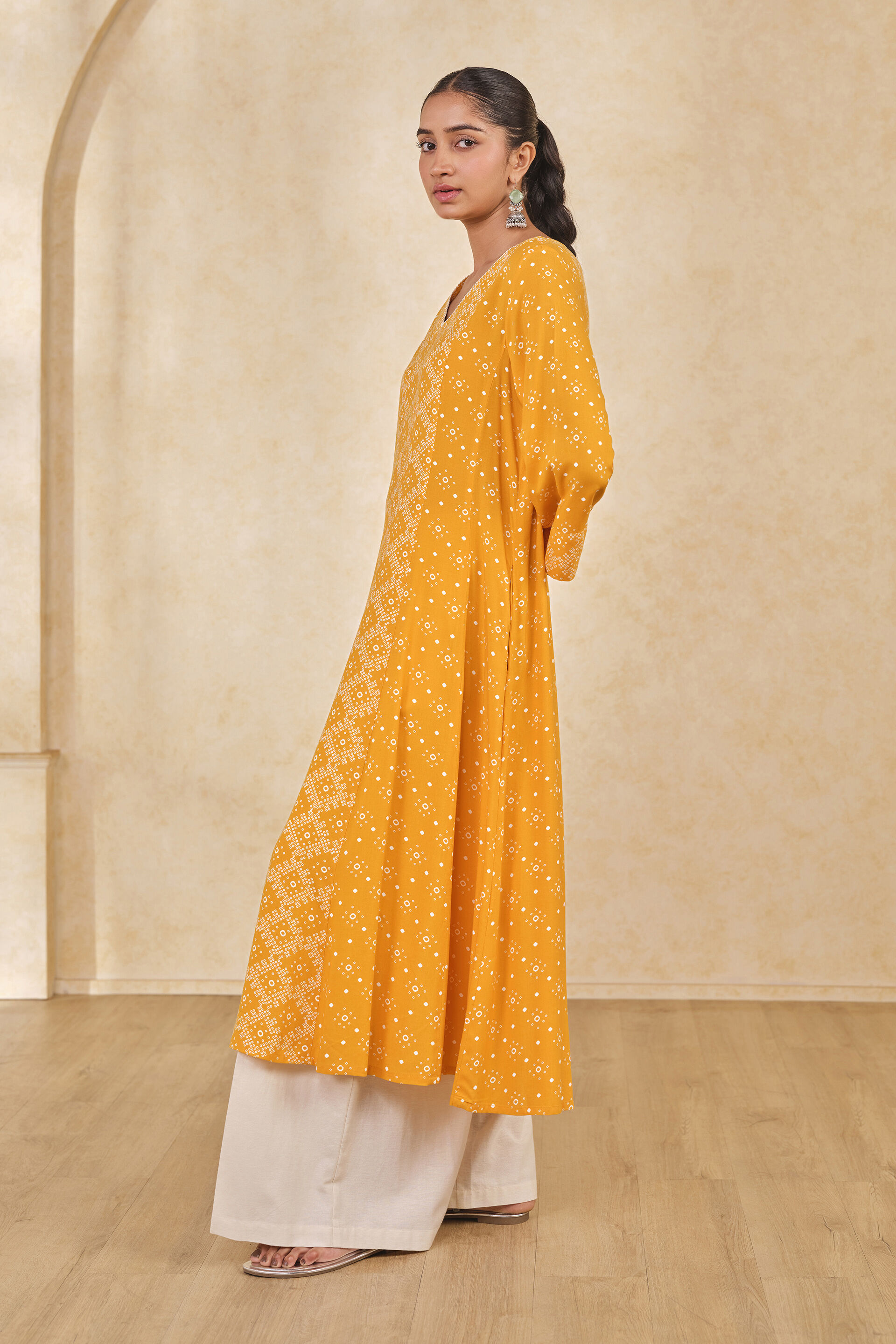 The Mast Peela Kurta, Mustard, image 3
